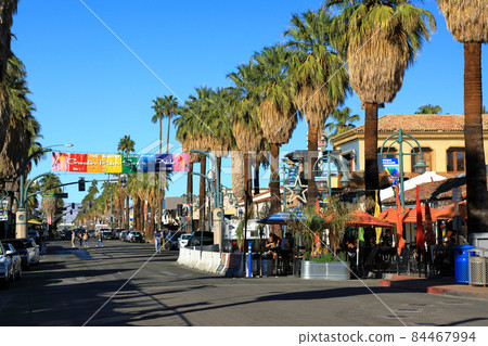 Cityscape of Palm Springs, an oasis in the desert of California, USA 84467994
