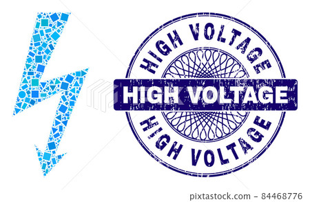 Textured High Voltage Stamp and Geometric High Voltage Mosaic 84468776