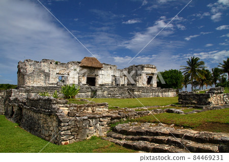 墨西哥尤卡坦半島金塔納羅奧瑪雅文明遺址圖盧姆大皇宮（Great Palace） 84469231