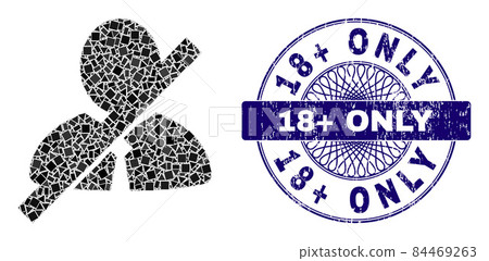 Scratched 18+ Only Stamp and Geometric Frorbidden Clerk Mosaic Scratched 18+ Only Stamp and Geometric Frorbidden Clerk Mosaic 84469263