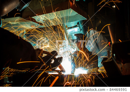 worker with protective mask welding metal worker with protective mask welding metal 84469391