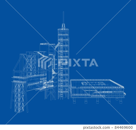 Launch pad whithout Space Rocket. Vector Launch pad whithout Space Rocket. Vector 84469600