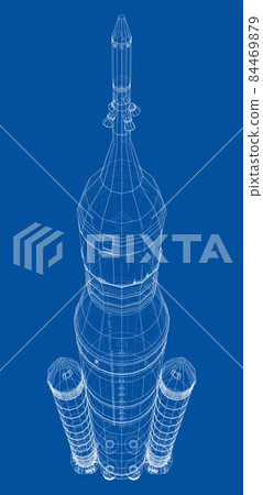 Space rocket concept outline Space rocket concept outline 84469879