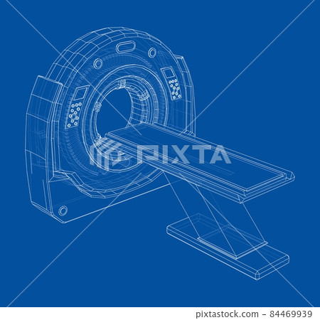 3d illustration of a MRI machine 84469939