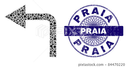Rubber Praia Stamp Seal and Geometric Turn Left Mosaic Rubber Praia Stamp Seal and Geometric Turn Left Mosaic 84470220