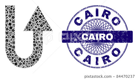Rubber Cairo Seal and Geometric Turn Forward Mosaic 84470237