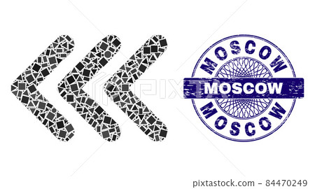 Rubber Moscow Stamp and Geometric Triple Arrowhead Left Mosaic Rubber Moscow Stamp and Geometric Triple Arrowhead Left Mosaic 84470249