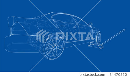 Concept car with Floor Car Jack Concept car with Floor Car Jack 84470250