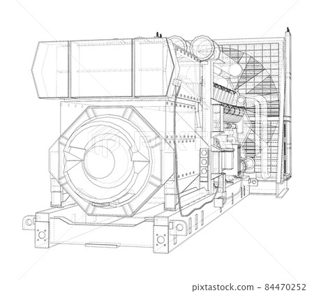 Large industrial diesel generator 84470252