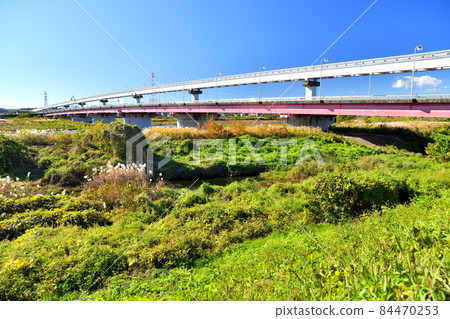 Tappi Bridge / Downstream of the Tama River / Looking toward Hino City from the Tachikawa City side (Hino City, Tokyo) [2021.11] 84470253
