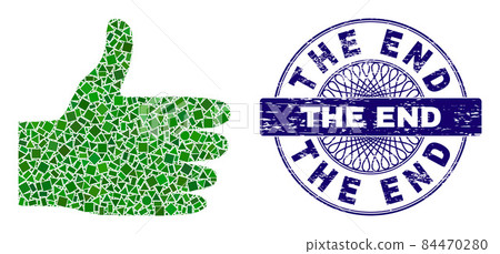 Rubber The End Seal and Geometric Thumb Up Mosaic 84470280