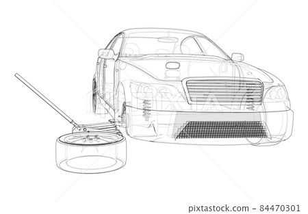 Concept car with Floor Car Jack Concept car with Floor Car Jack 84470301