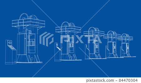 Friction screw press concept outline Friction screw press concept outline 84470304
