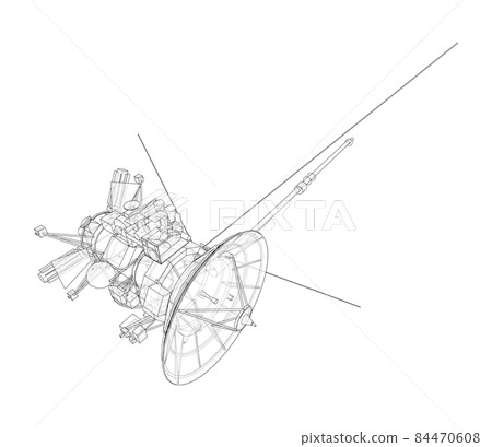 Communication satellite concept outline 84470608