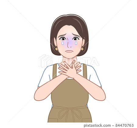 A woman wearing an apron - Stock Illustration [84470763] - PIXTA