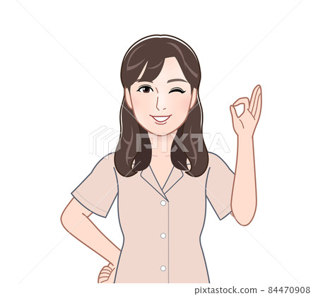 穿著睡衣的女人 穿著睡衣的女人 84470908