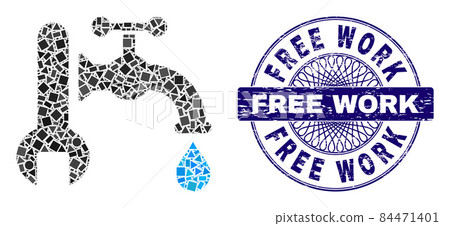 Rubber Free Work Stamp Seal and Geometric Plumbing Mosaic Rubber Free Work Stamp Seal and Geometric Plumbing Mosaic 84471401