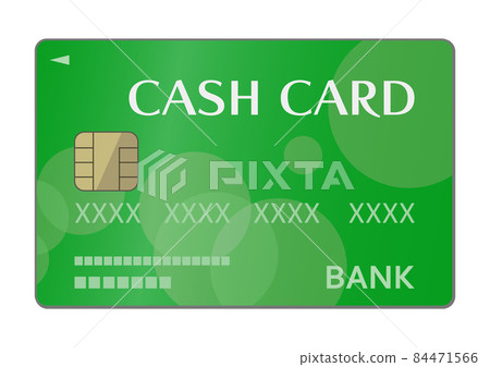 Illustration of green cash card 84471566