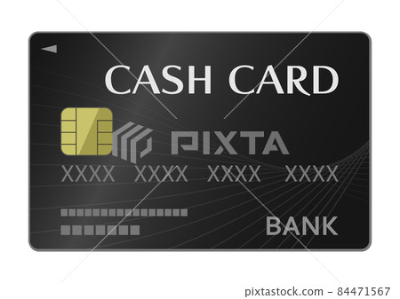 Illustration of a black cash card 84471567