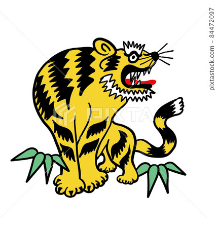 Sukajan-style tiger illustration Sukajan-style tiger illustration 84472097