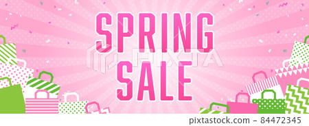 Banner template for spring shopping and sale (with text) 84472345