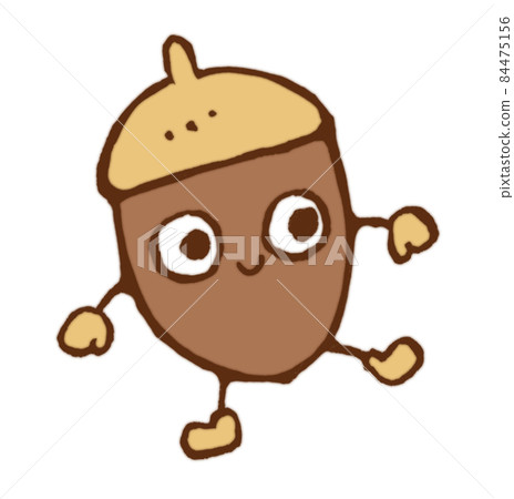 Illustration of a smiley acorn 84475156
