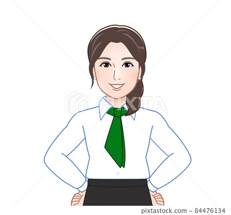 Female restaurant clerk 84476134