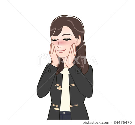 穿粗呢大衣的女性 84476470