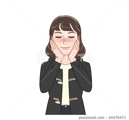 穿粗呢大衣的女性 84476471