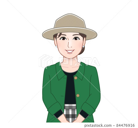 Woman in a spring coat 84476916