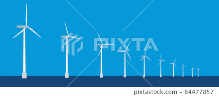 Illustration of wind power plant Icon Clean energy Global warming prevention carbon neutral SDGs 84477857