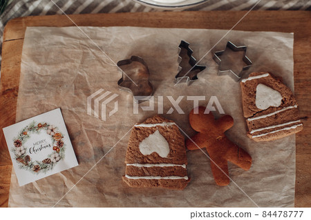 White modern kitchen decorated for Christmas and White modern kitchen decorated for Christmas and 84478777