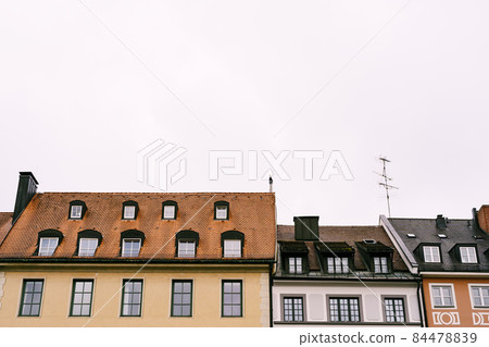 Roofs of old houses on Marienplatz, Munich Roofs of old houses on Marienplatz, Munich 84478839