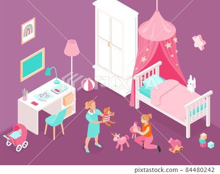 Girls Room Illustration Girls Room Illustration 84480242
