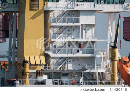 Hose outside modern industrial ship Hose outside modern industrial ship 84480846