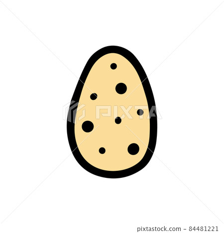 Easter decorated egg. doodle style. Egg a sketch 84481221