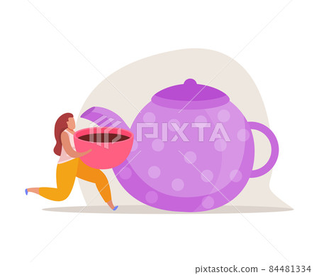 Morning Tea Run Composition - Stock Illustration [84481334] - PIXTA