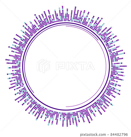 Abstract circular equalizer. Eq round audio soundwaves. Graphic equalizer. Frame. Vector illustration 84482796