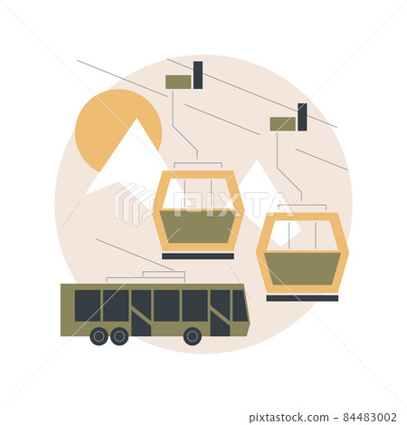 Cable transport abstract concept vector illustration. Cable transport abstract concept vector illustration. 84483002