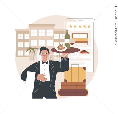 Lifestyle hotel abstract concept vector illustration. Lifestyle hotel abstract concept vector illustration. 84483018