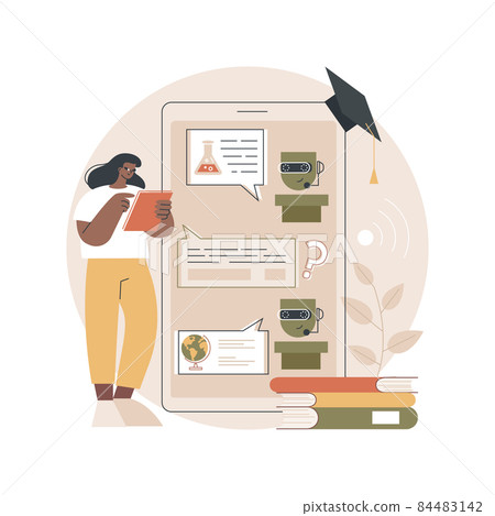 Chatbot self learning abstract concept vector illustration. Chatbot self learning abstract concept vector illustration. 84483142