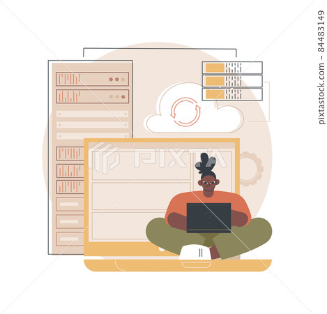 Backup server abstract concept vector illustration. Backup server abstract concept vector illustration. 84483149