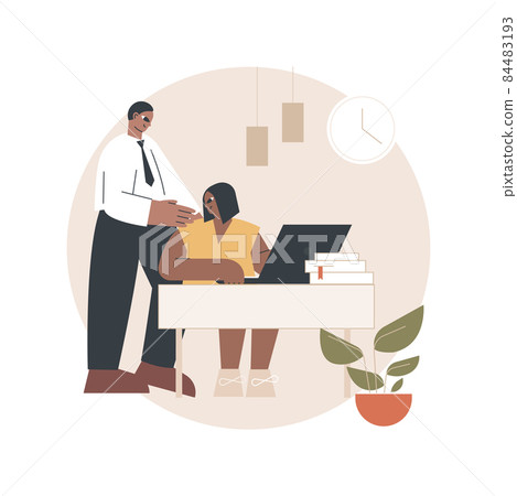 Sexual harassment abstract concept vector illustration. 84483193