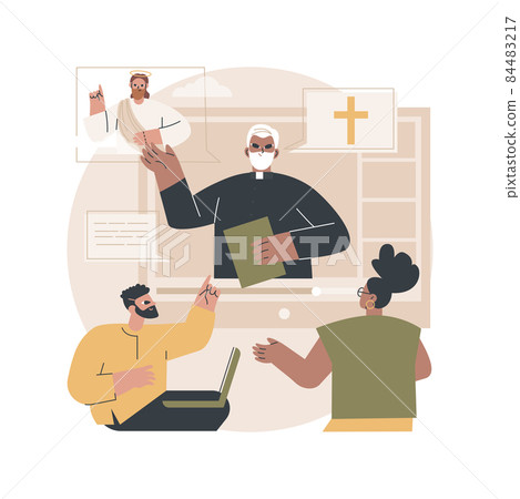 Theological lectures abstract concept vector illustration. 84483217