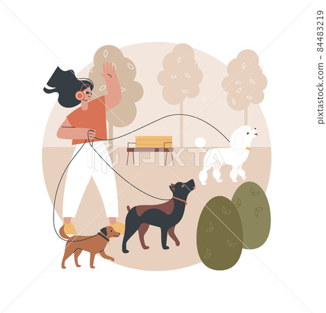 Pet services abstract concept vector illustration. 84483219
