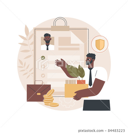Unemployment insurance abstract concept vector illustration. Unemployment insurance abstract concept vector illustration. 84483223