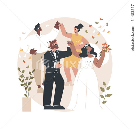 Wedding party abstract concept vector illustration. Wedding party abstract concept vector illustration. 84483257