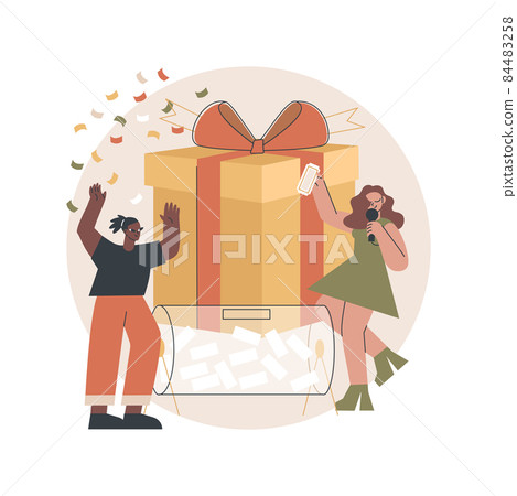 Prize draw abstract concept vector illustration. Prize draw abstract concept vector illustration. 84483258