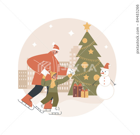 Winter holidays abstract concept vector... - Stock Illustration ...