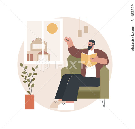 Simple living abstract concept vector illustration. Simple living abstract concept vector illustration. 84483269